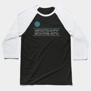 Tron Lightcycle Power Run Magic Kingdom Coordinates Baseball T-Shirt